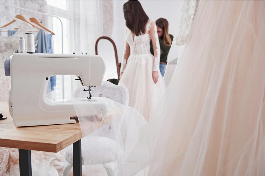 How much clearance wedding dress alterations